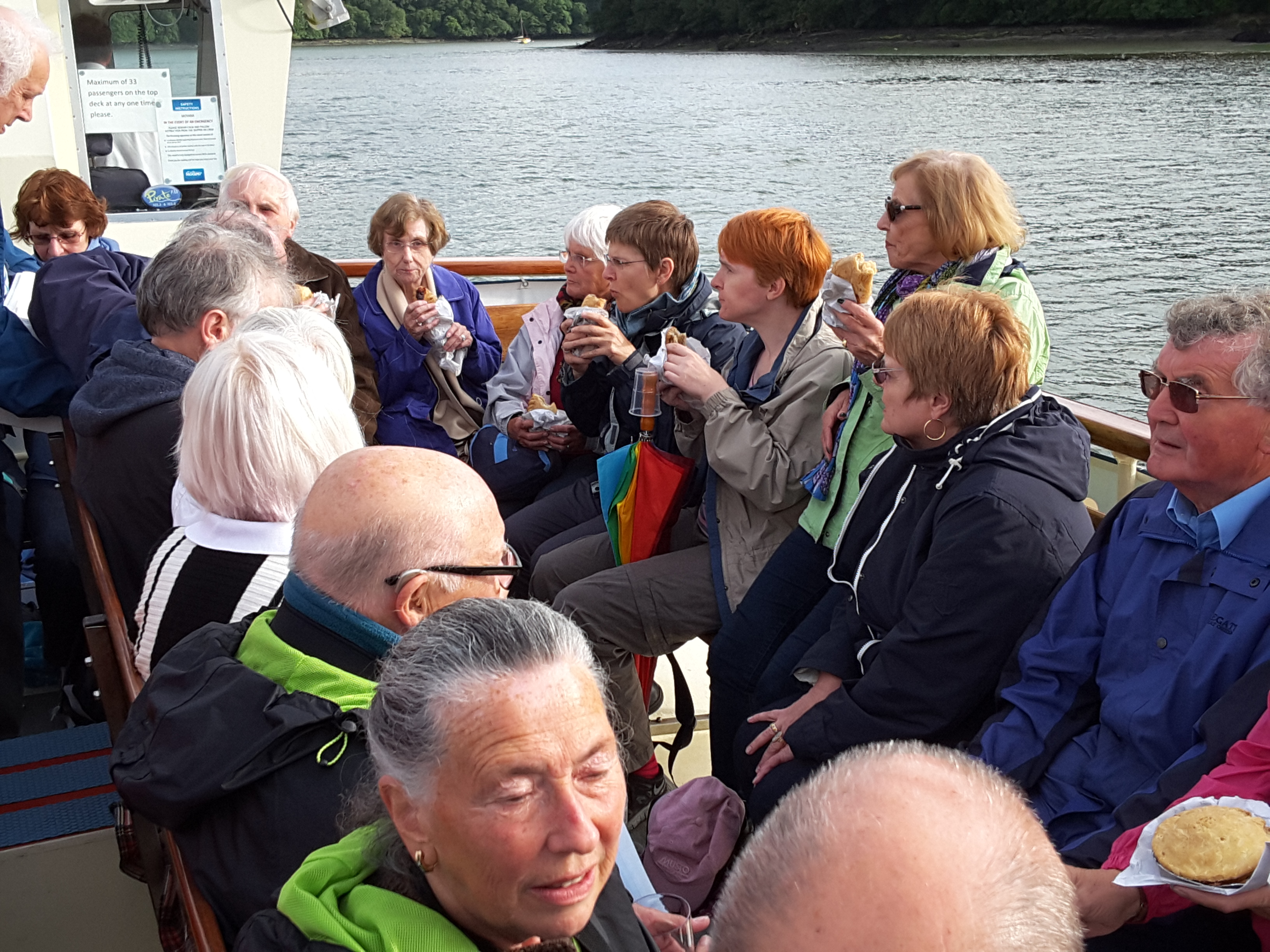 And we're off! The Friends' annual boat trip down the River Fal.